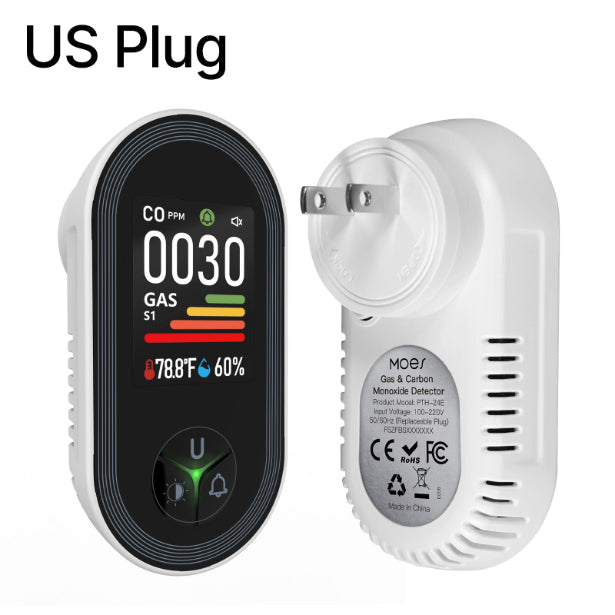 Carbon Monoxide Air Quality Detector with Alarm - Multiple Standards
