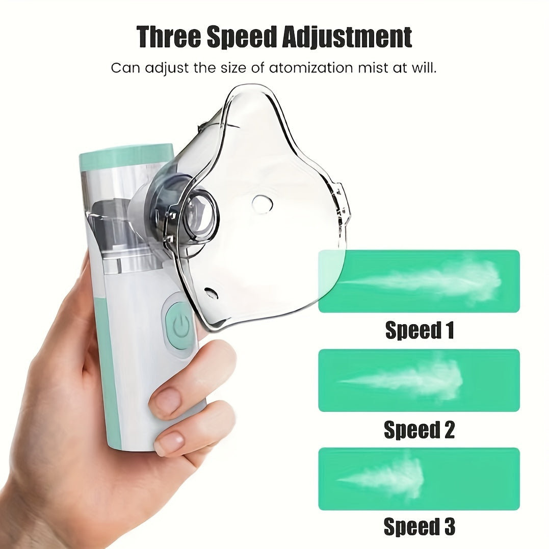 Portable Mesh Nebulizer Steam Inhaler for Travel and Home Use - Rechargable Ultrasonic Micro Mist Device
