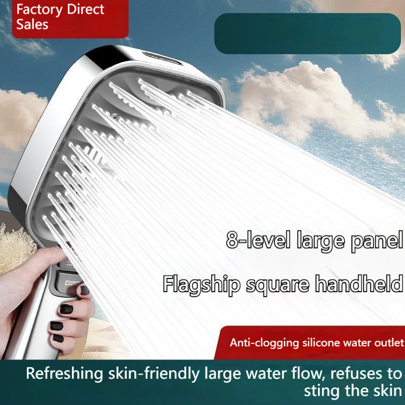 Square Pressurized Shower Head with 1.5m Pipe & Brackets - Multiple Styles