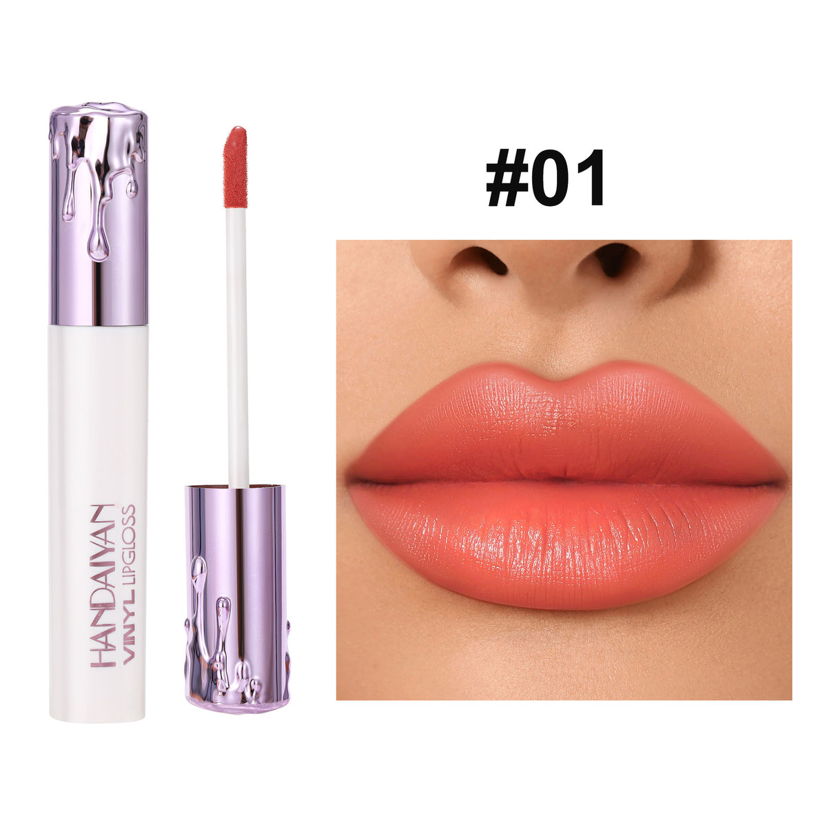 Matte Lip Gloss Long Lasting Waterproof No Stain on Cup - Moisturizing Lip Lacquer