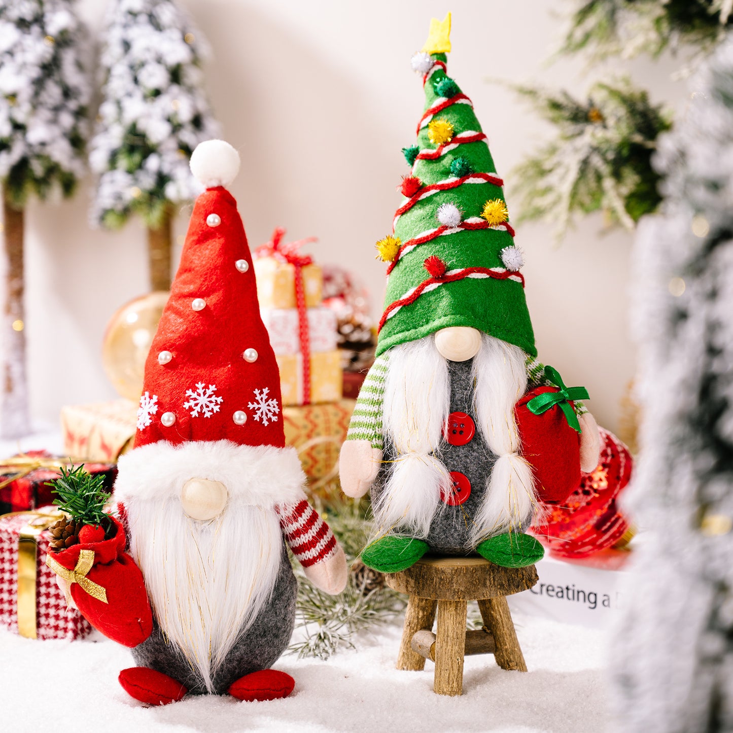 Christmas Doll Decoration Supplies - Holiday Ornaments for Gifts and Festive Decor
