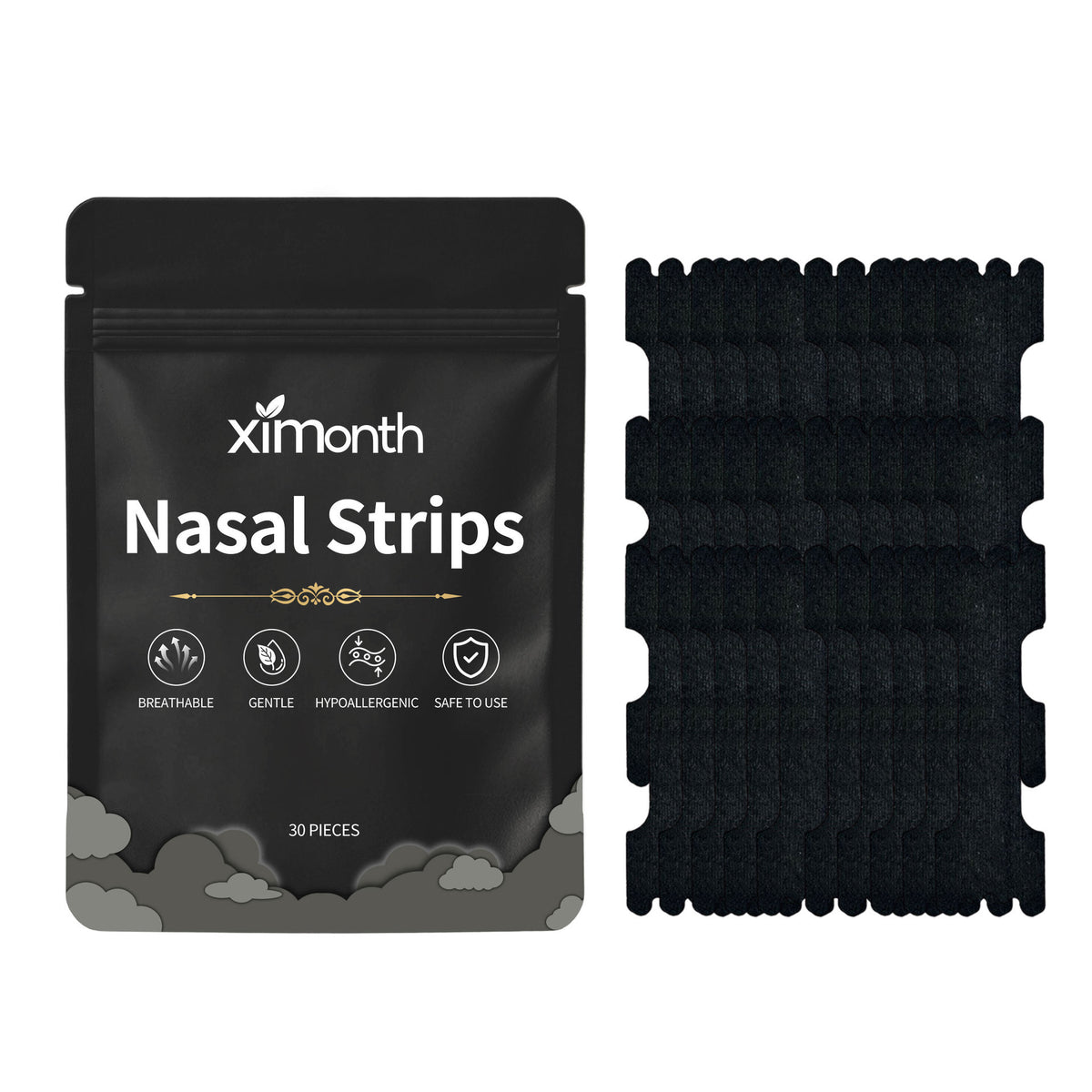 Anti-Snoring Nasal Strips 30 Pieces - Breathable Snoring Relief