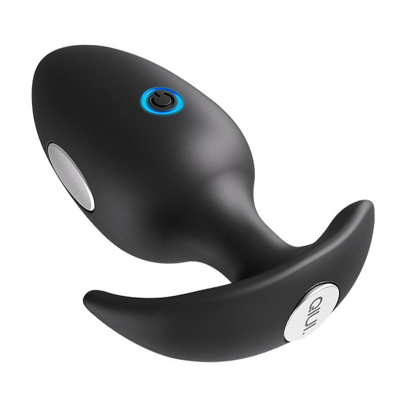 Wireless Remote Control Electric Shock Plug Massager - Black Silicone Adult Wellness