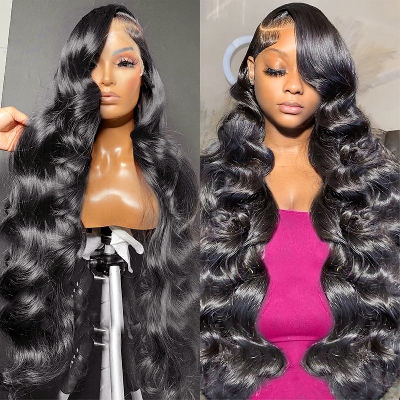 Human Hair Body Wave Lace Front Wig - 200% Density HD Lace Glueless