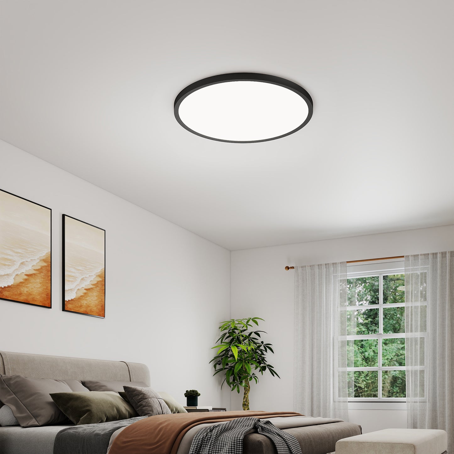 16-Inch Dimmable LED Flush Mount Ceiling Light - 4 Pack
