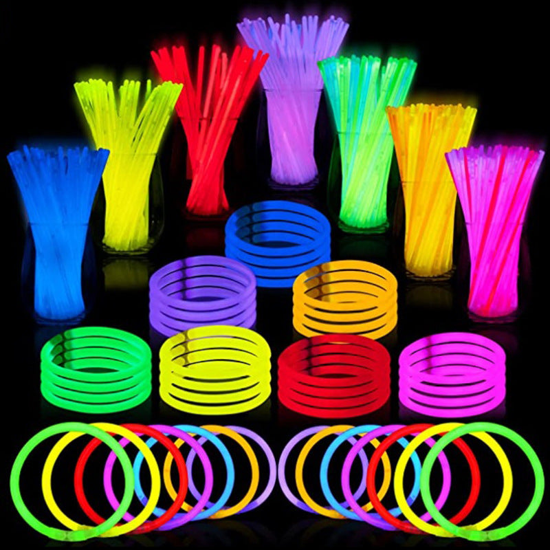 Creative Concert Atmosphere Light Stick Luminous Bracelet 100pcs Assorted Colors