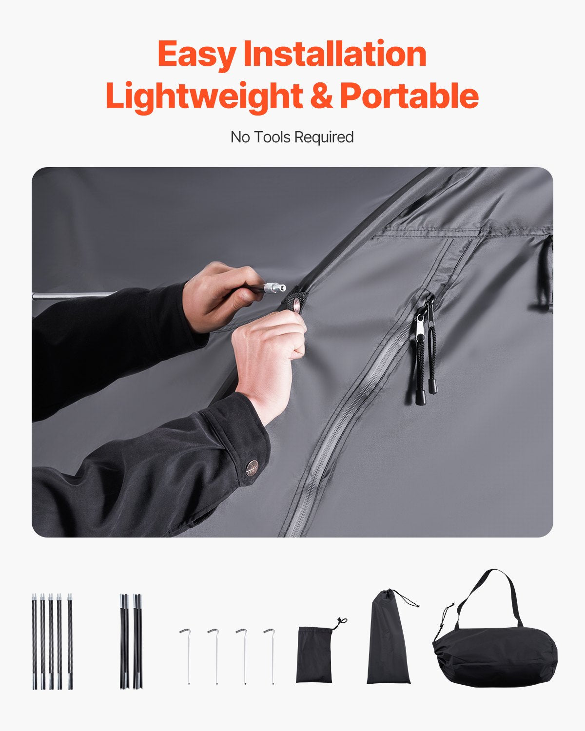 Outdoor Bike Storage Tent for 4-5 Bikes - Weatherproof Dual-Door Bike Shelter