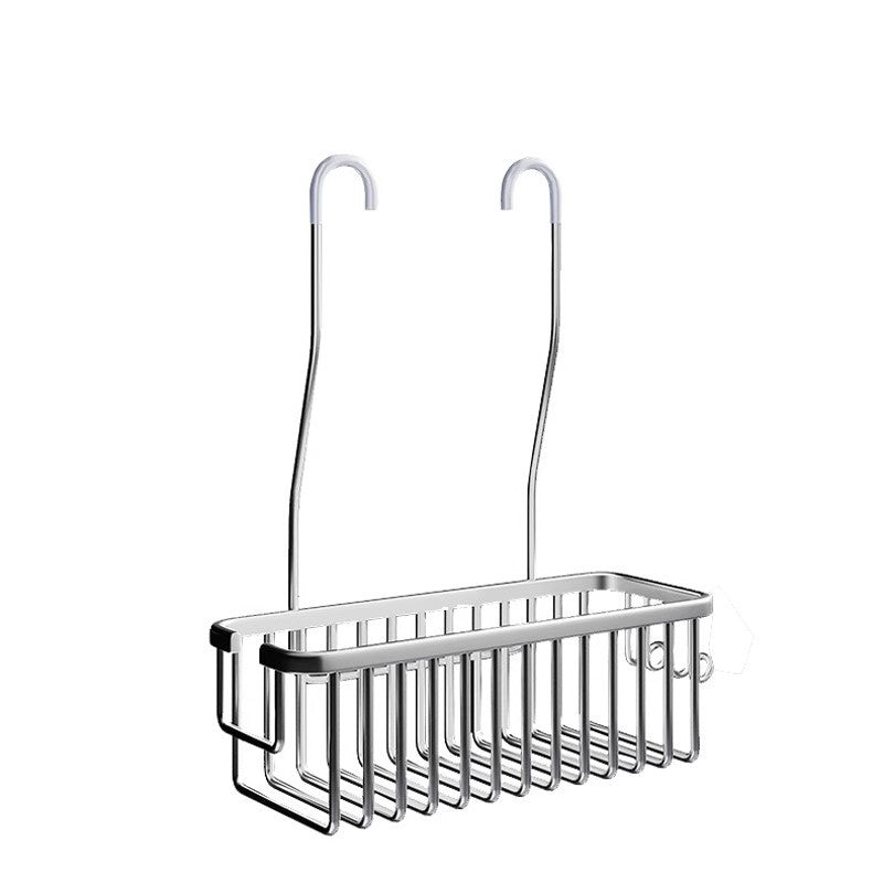 Punch-Free Bathroom Shower Rack | No Drills, Wall-Mounted Storage Shelf