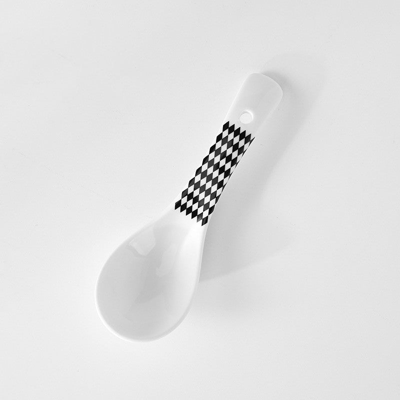 Ceramic Color Glaze Spoon Set Kitchen Utensils Home Decor