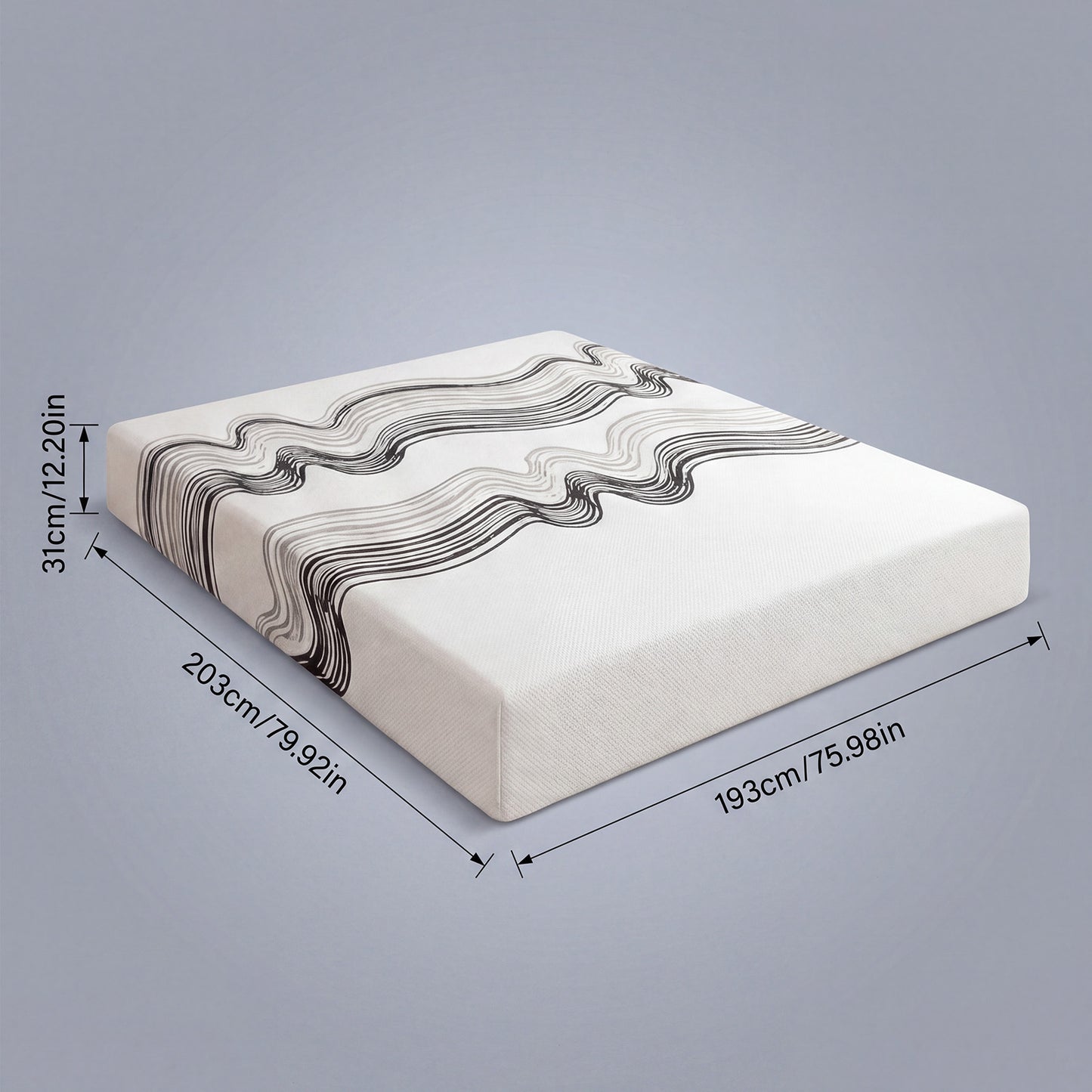 King Size 12 Inch Memory Foam Mattress for Cooling Comfort