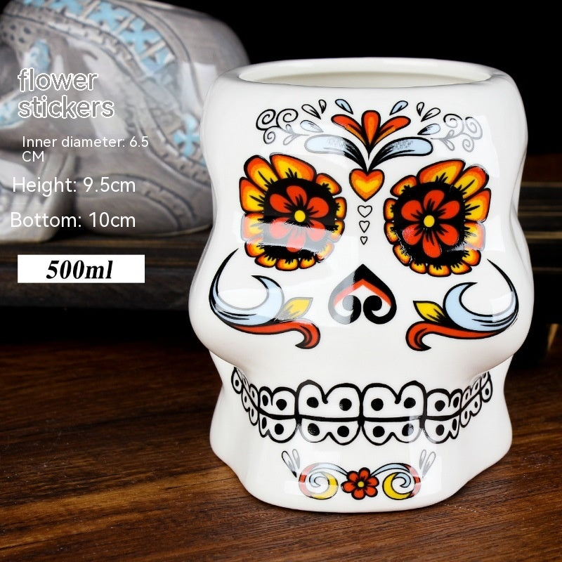 Creative Ceramic Cocktail Glass - Retro Style Multi-Design Drinkware