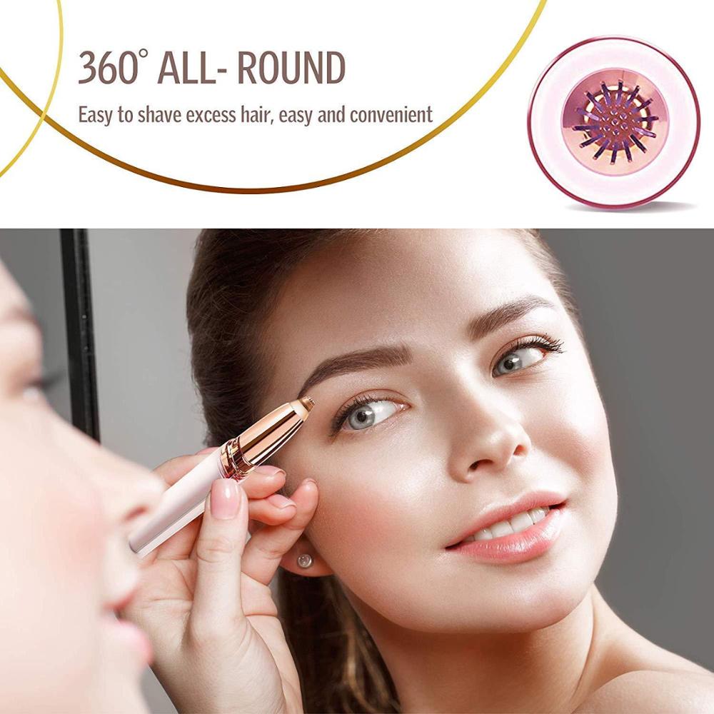 Eyebrow Hair Remover Pen - Electric Trimmer with LED Light