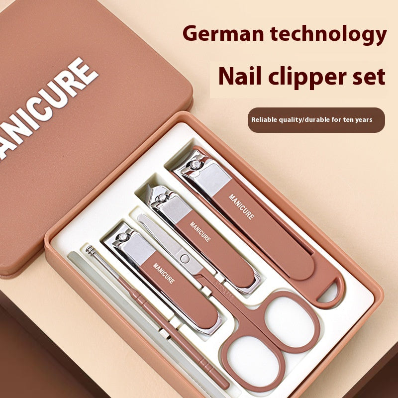 Nail Clippers Set 6 Pieces Anti-Splash Large Opening Manicure Tool
