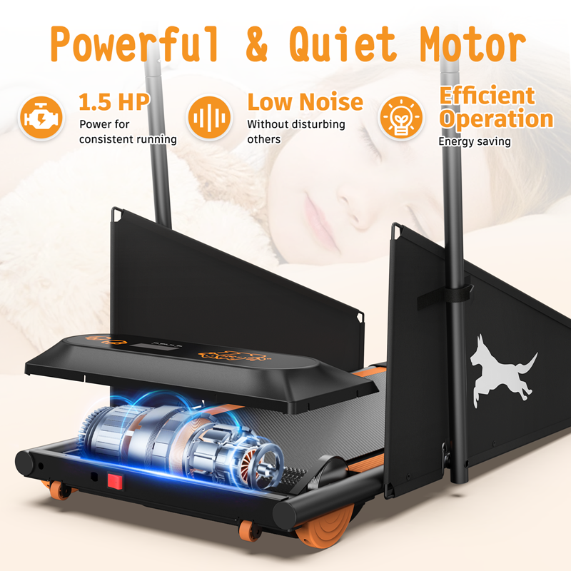 Dog Treadmill for Small & Medium Dogs - Foldable Pet Fitness Trainer