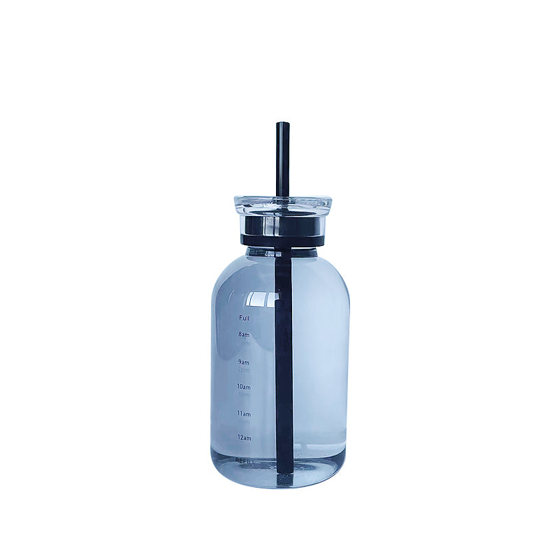 Large Capacity Double Lid Glass Water Tumbler - Office Drinkware