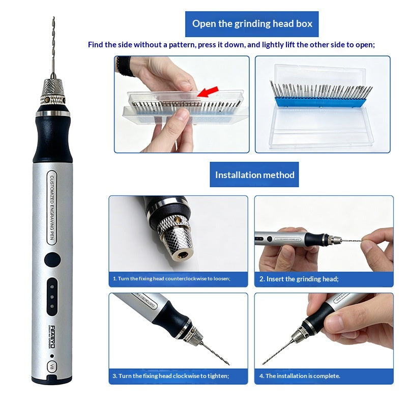 Mini Electric Nail Drill for Manicure & Polishing Pen - Multiple Variants