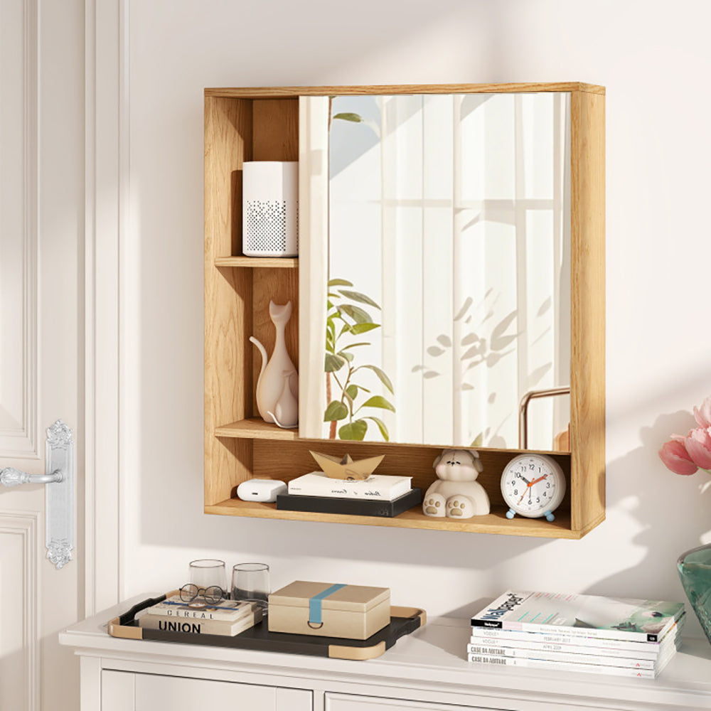 Wall Mounted Bathroom Cabinet With Mirror Single Door For The