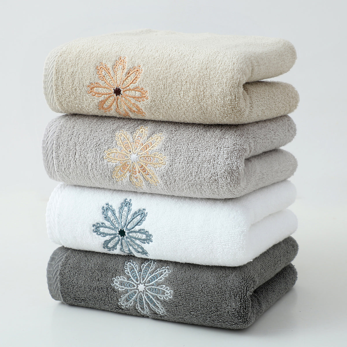 Cotton Household Towel Set - All Colors & Sizes, Soft Absorbent Cotton