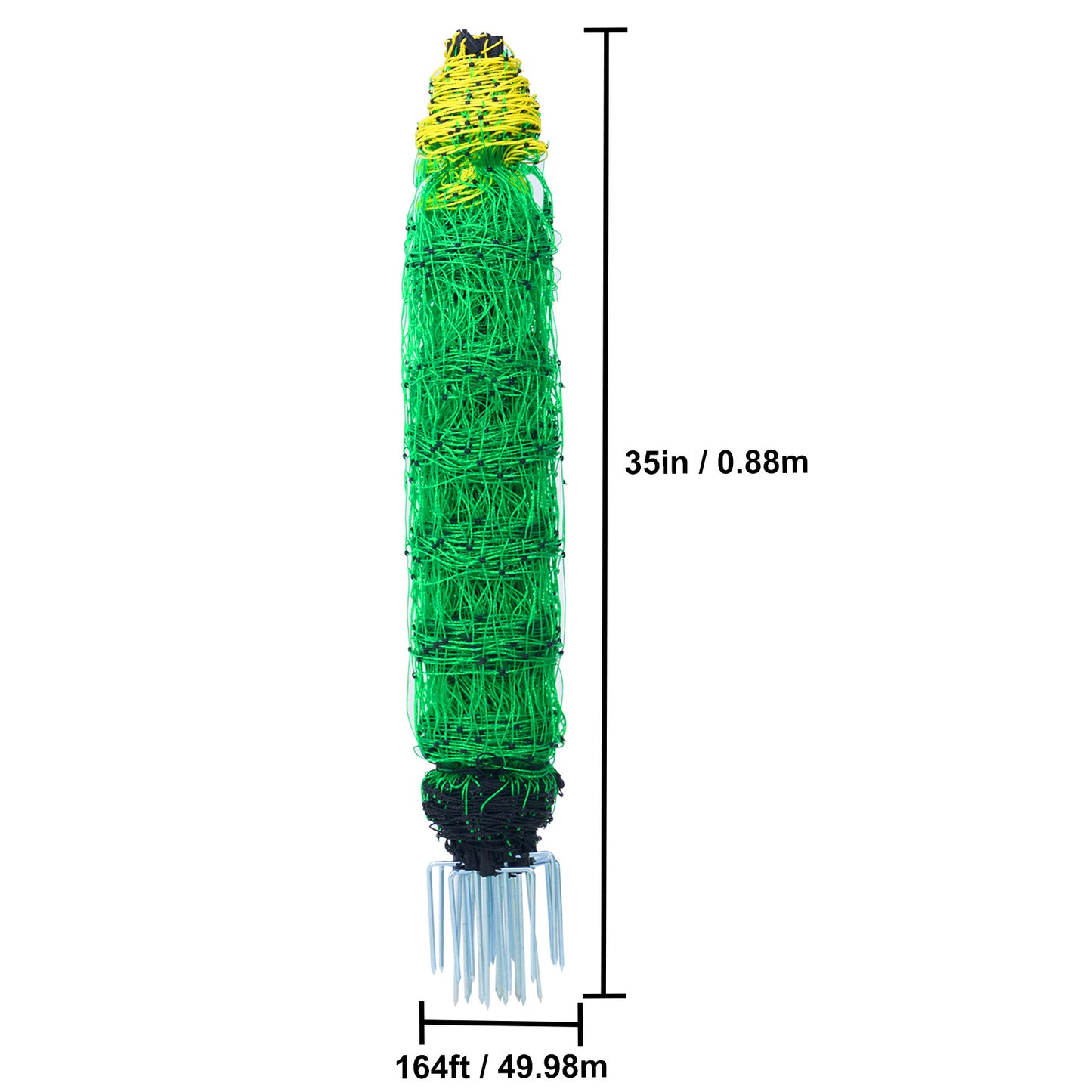 Electric Fence Netting for Livestock - 35 Inch H x 164 Feet L with Posts & Stakes