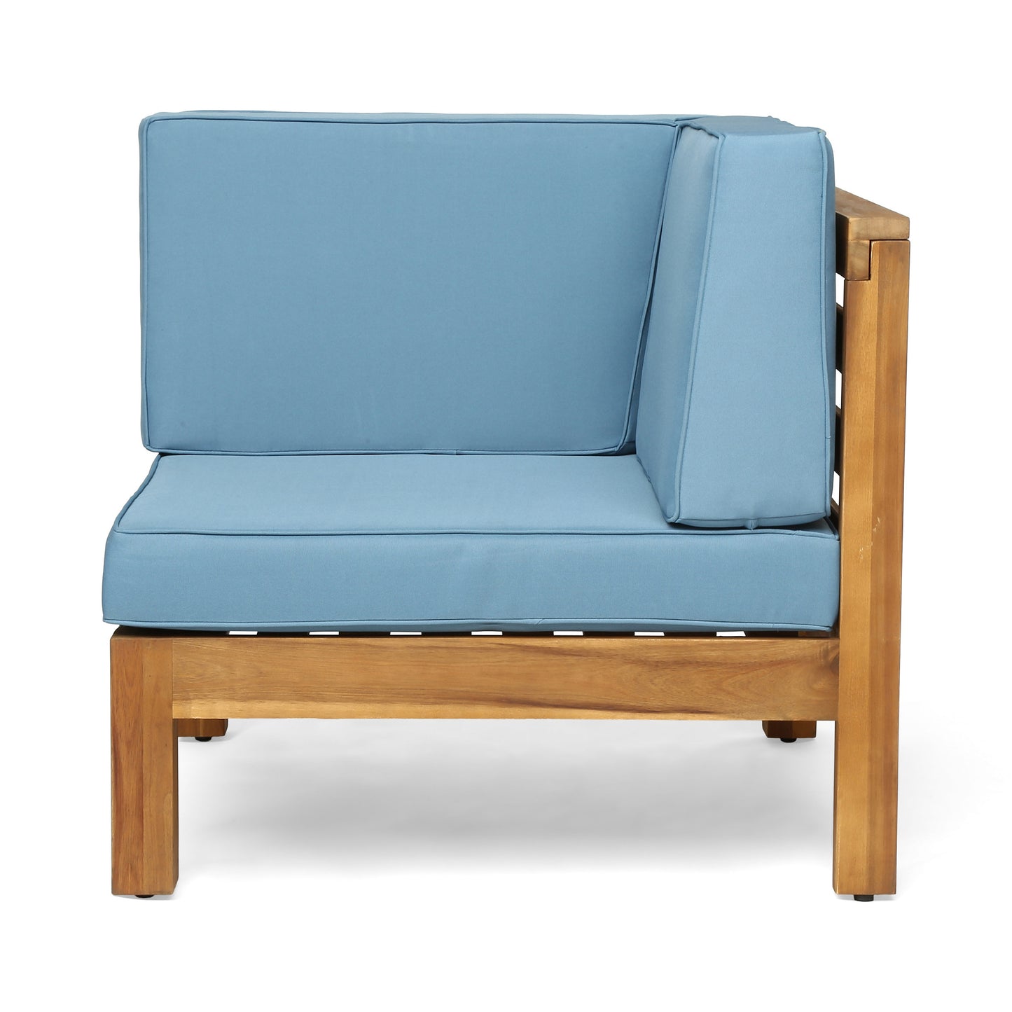 Oana Outdoor 3-Piece Sofa Set - Blue Acacia Wood Sectional