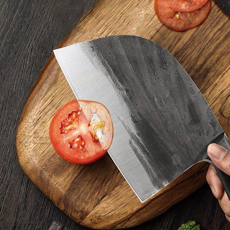 Hand-Forged Kitchen Slicing Knife - Stainless Steel Chefs Cleaver
