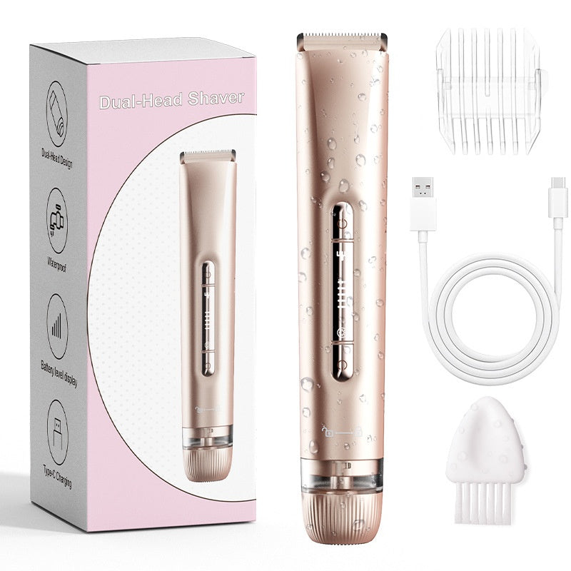 Dual Motor Epilator for Women - USB Rechargeable Body Hair Removal Device