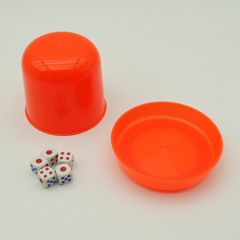 Multi-Color Child and Adult Dice Cup Set with Stand - Party & Game Accessory
