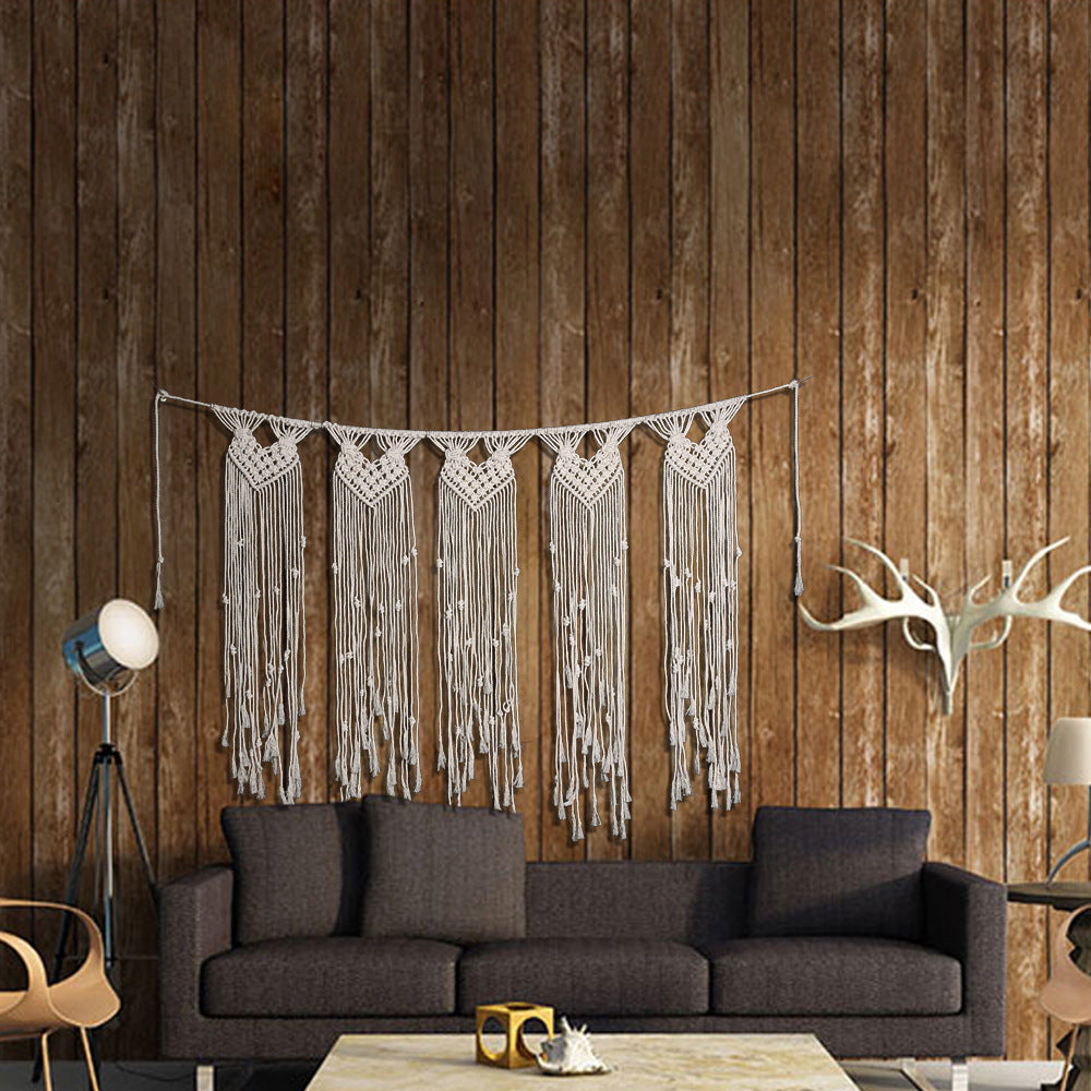 Bohemian Gradient Wall Tapestry - Handmade Cotton Wall Art for Home Decor