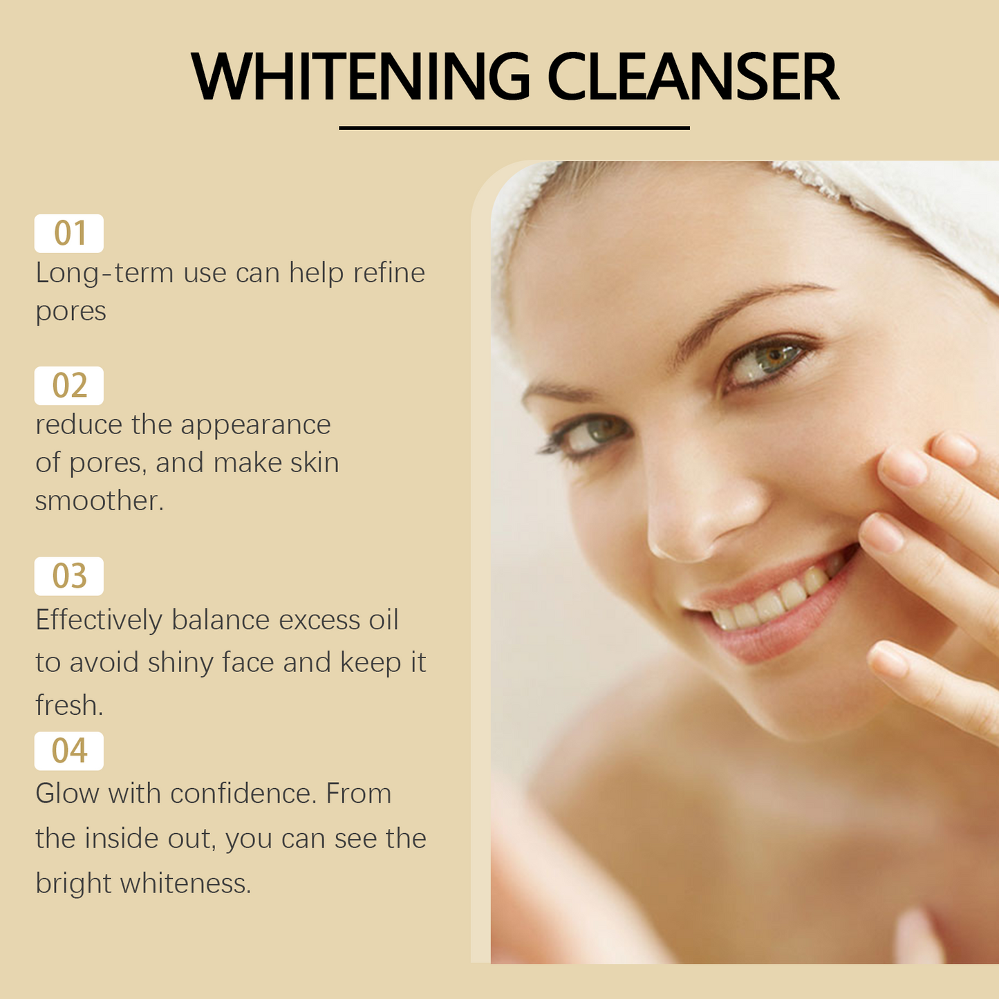 Nicotinamide Brightening Facial Cleanser - Hydrating Pore Deep Cleaning Wash