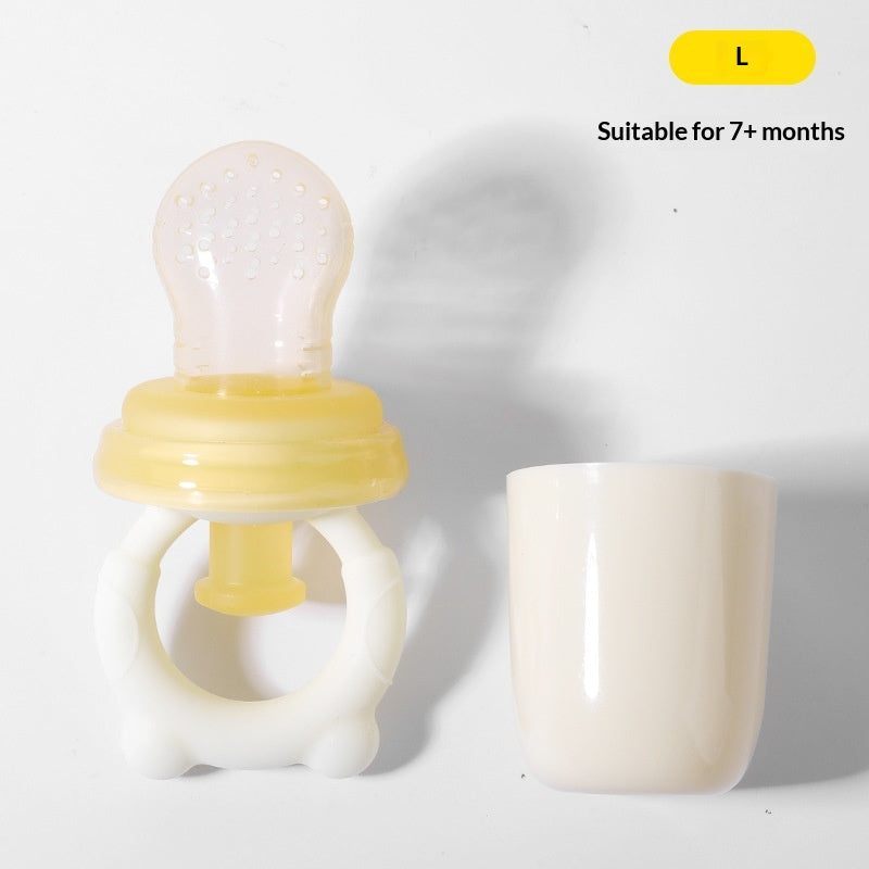Baby Teething Fruit Puree Feeder - Silicone Baby Snack Sippy Cup