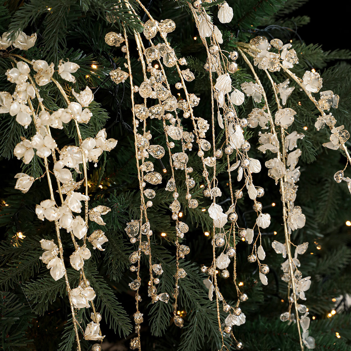 Christmas Acrylic White Crystal Twig Decoration Set for Festive Home Decor