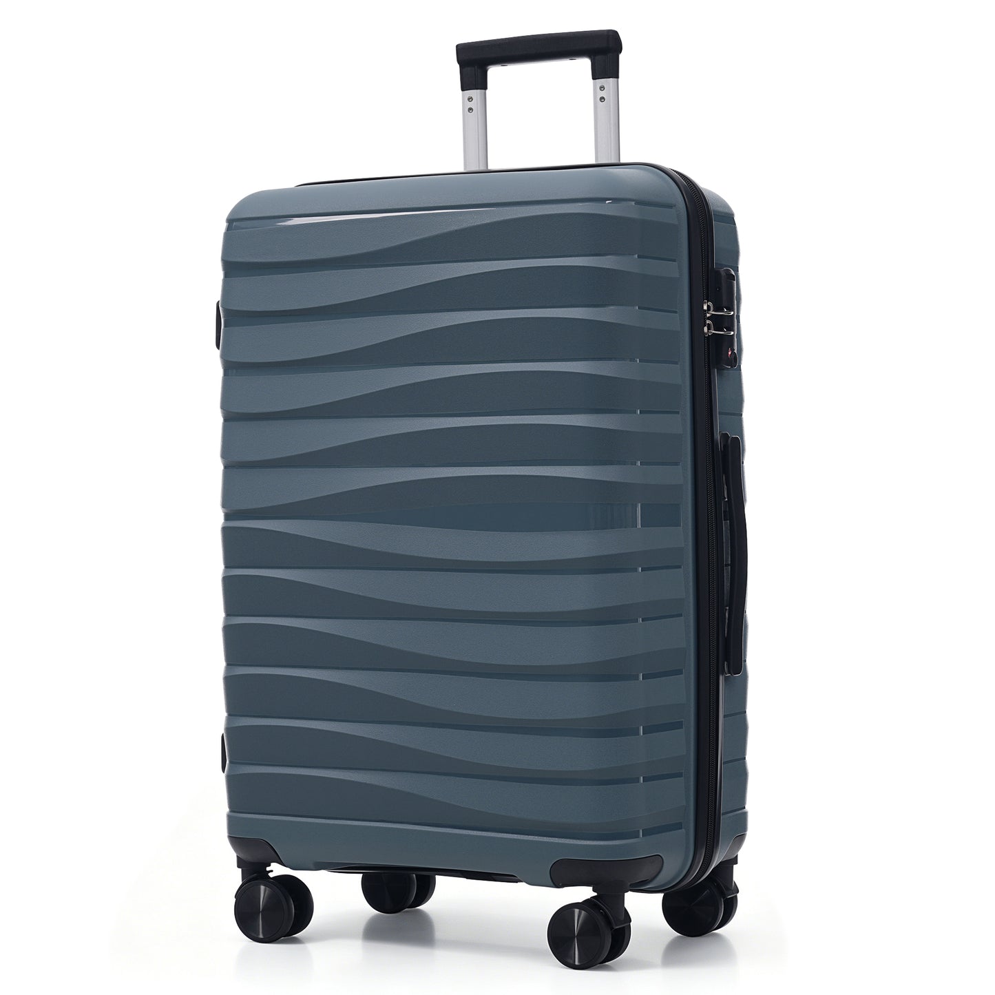 Premium 3-Piece Luggage Set with TSA Lock - 20, 24, 28 Inch, Grey-Blue