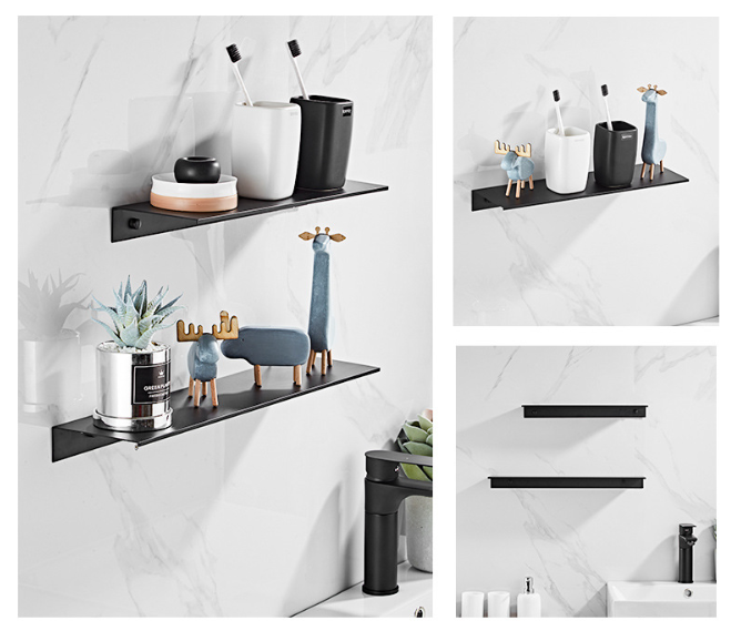 Nordic Wall Mounted Shower Storage Rack Non-Perforated Bathroom Organizer