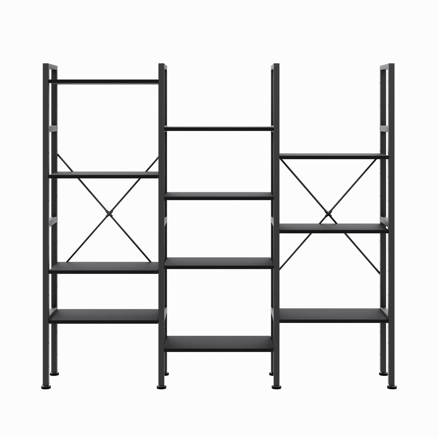 Adjustable Wide Bookshelf with Industrial Design - Multiple Colors