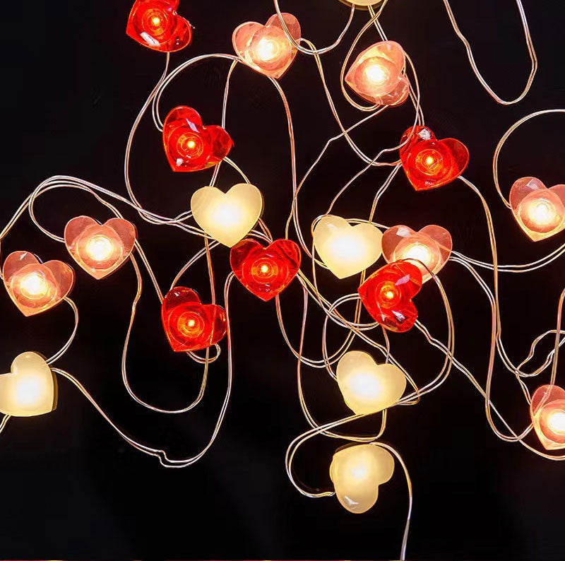 Valentine's Day LED Love Light String Wedding Decor Copper Wire Lamp