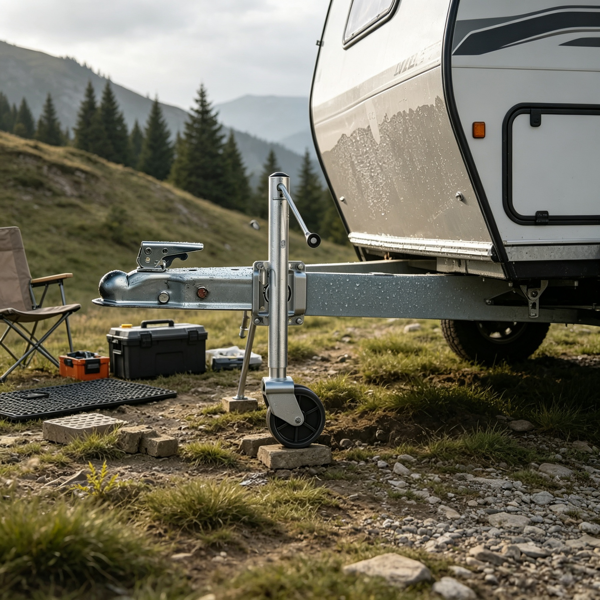 Heavy Duty Swivel Boat Trailer Jack 2000 Lb with Dual Wheels 15-27 Inch Lift