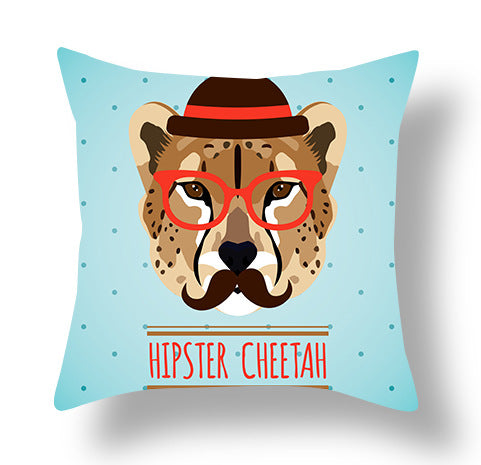 Animal Cartoon Plush Cushion Cover - 45x45cm Home Decor Pillowcase