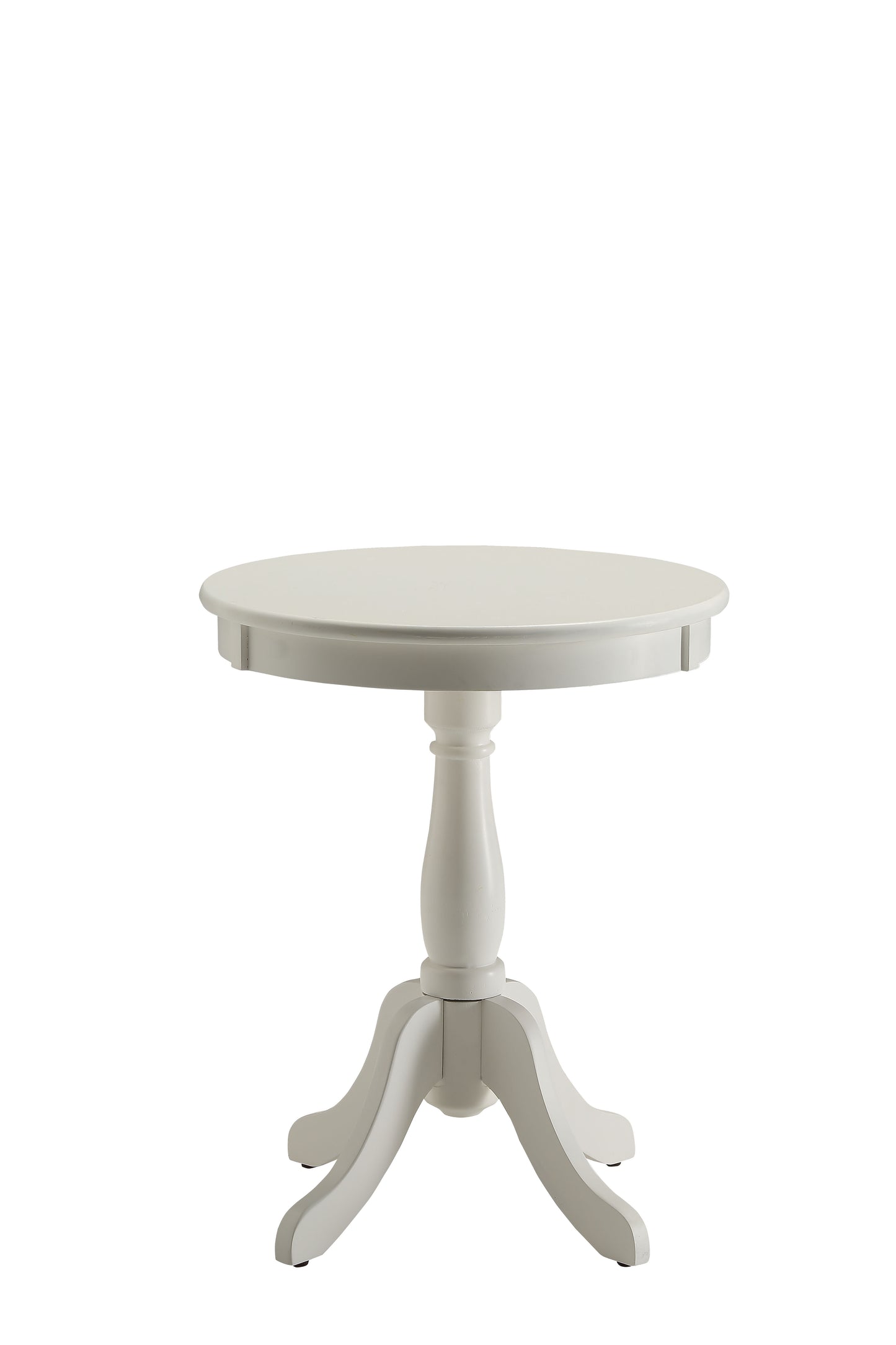 Alger White Finish Accent Table - Synthetic Wood Construction
