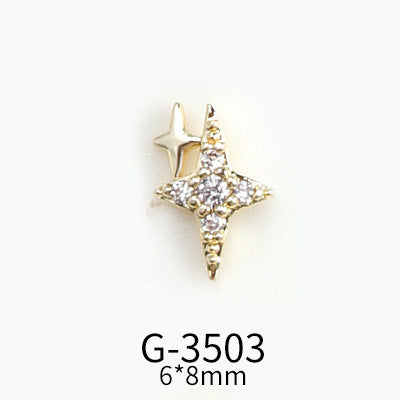 Diamond-Studded Nail Art Accessories with Zircon - Multiple Styles