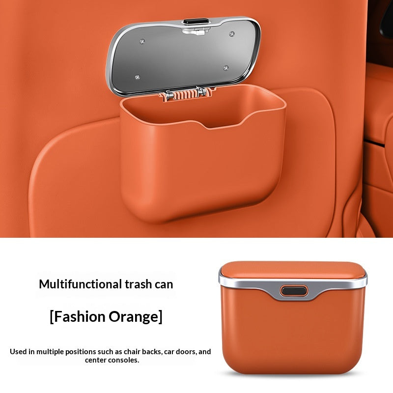 Car Trash Can Hanging Storage Bin Multi-Functional Interior Organizer