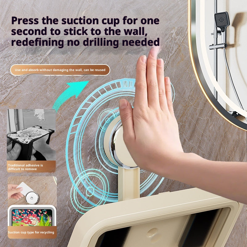Waterproof Mobile Phone Holder with Suction Cup for Bathroom