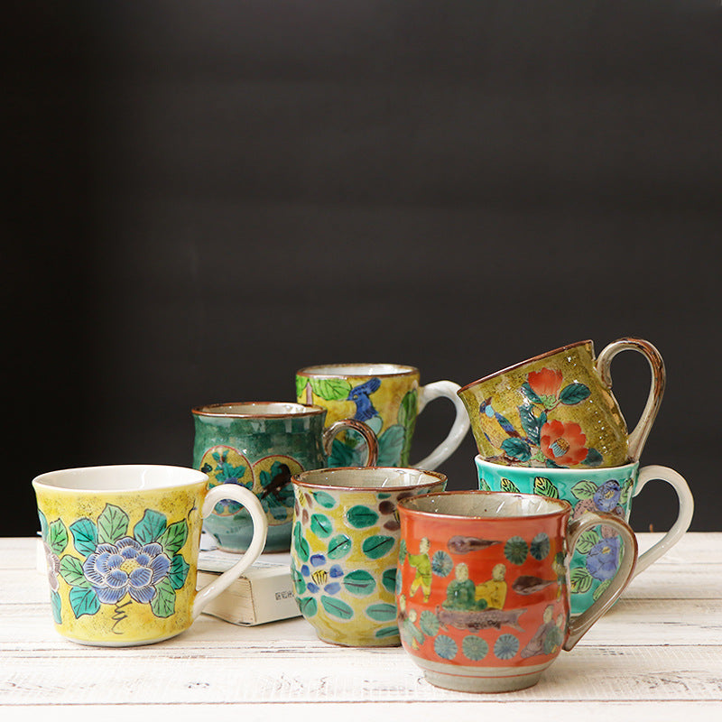 Gold Foil Coffee Mug - Ceramic Water Cup with Multiple Styles