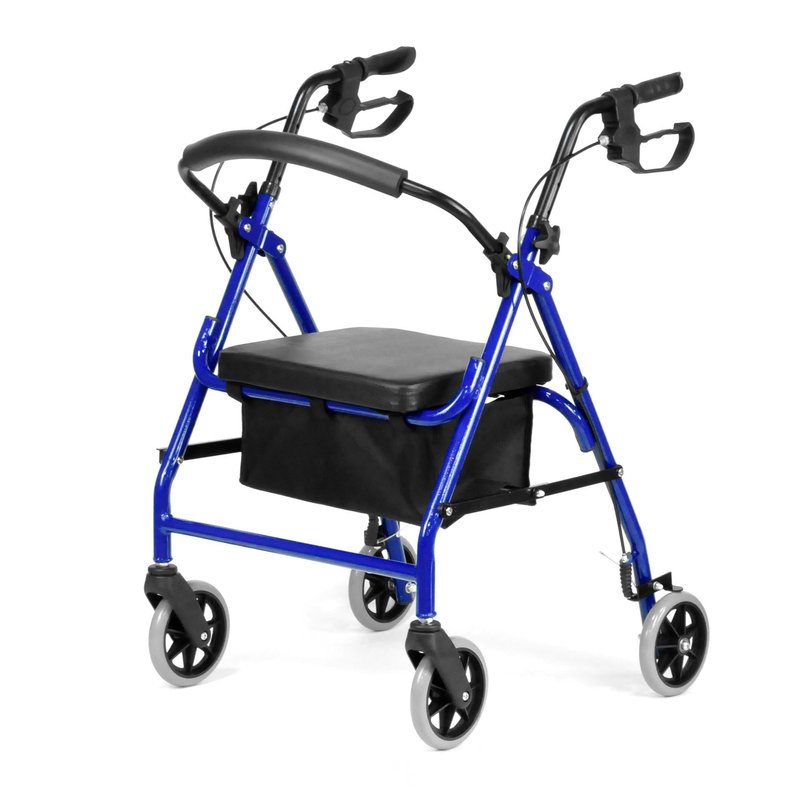 Folding Shopping Cart for Elderly Mobility - Lightweight Aluminum Trolley