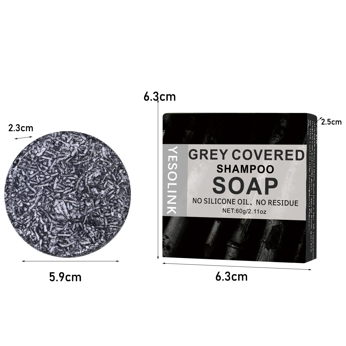 Bamboo Charcoal Shampoo Bar - 60g