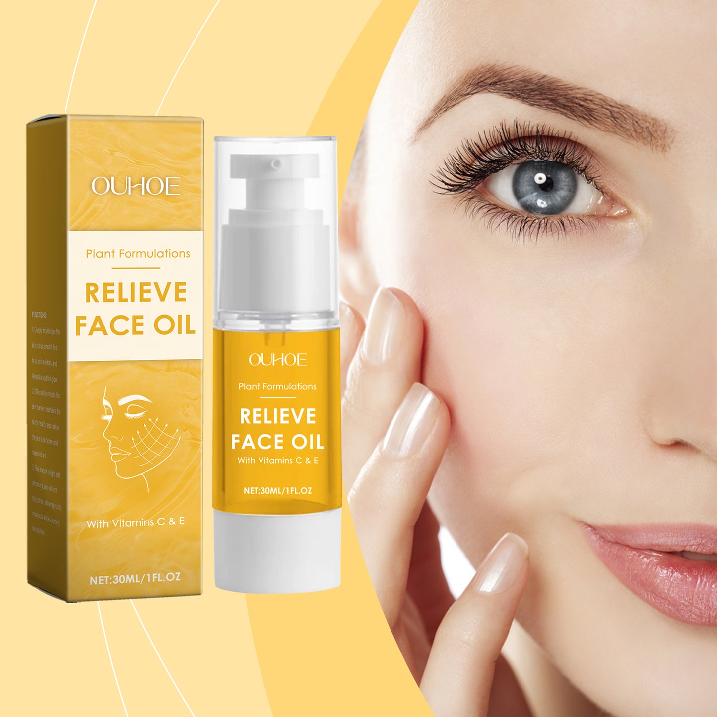 Moisturizing Face Essential Oil with Collagen & Aloe Vera - 30ml
