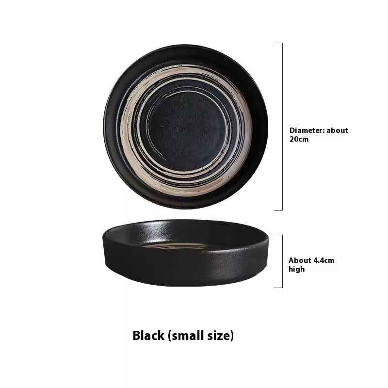 High-End Ceramic Dinner Plate - Creative Porcelain Tableware, 8-inch Round