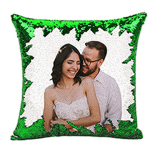 Sequin Custom Gift Pillow - Soft Velvet Cover with Color Options, 40x40cm