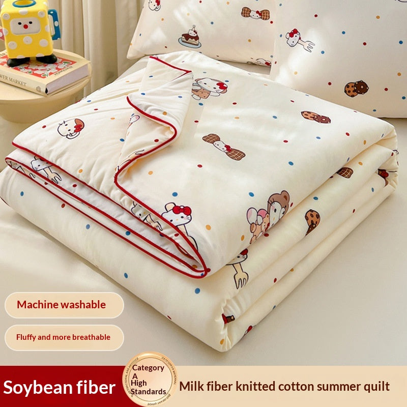Children's Cartoon-Printed Summer Cooling Air Conditioner Blanket - Multiple Sizes & Patterns