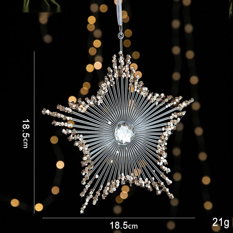 Christmas Sequin Acrylic Pendant Decorations for Holiday & Party Decor