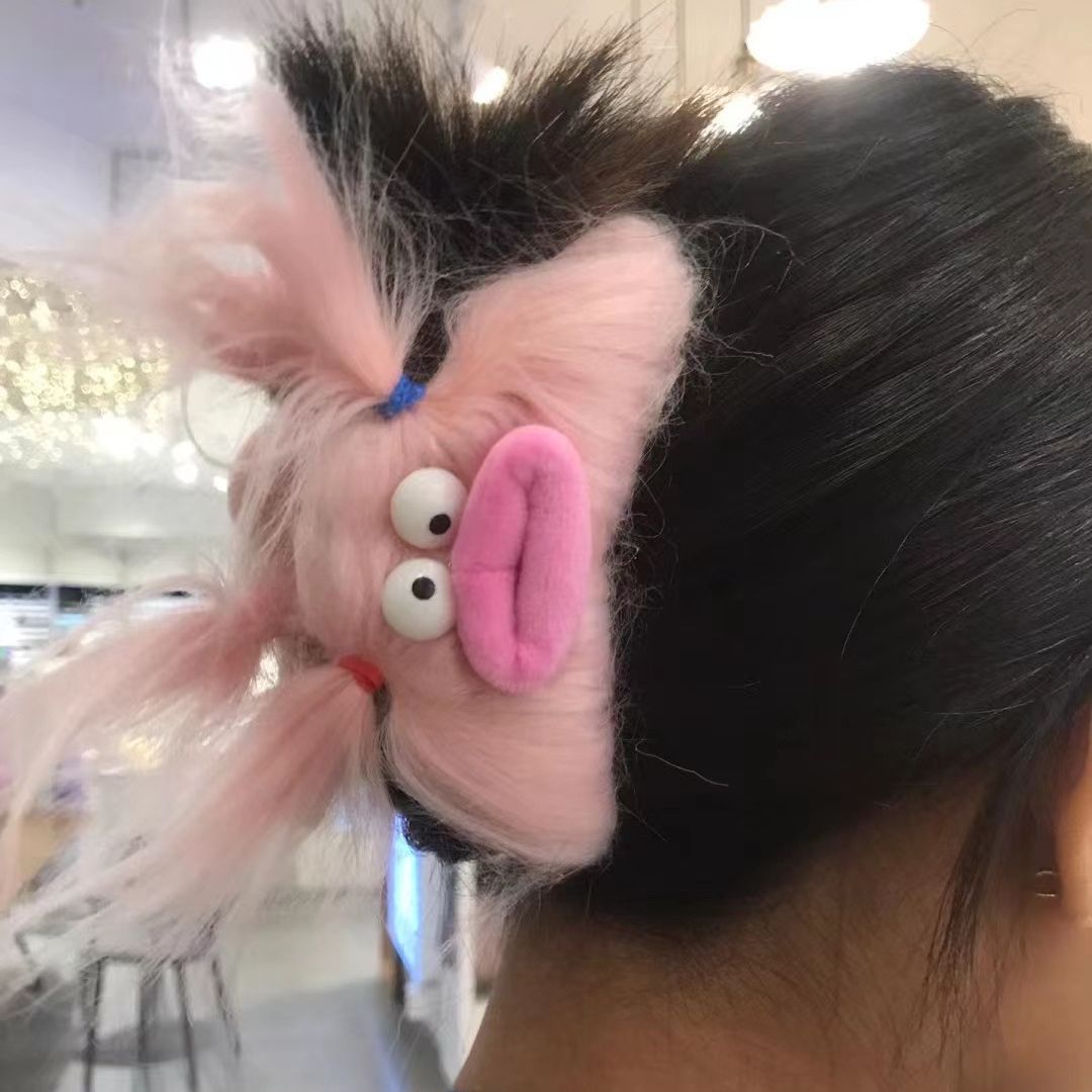 Plush Headband with Ears - Cute Expression Design
